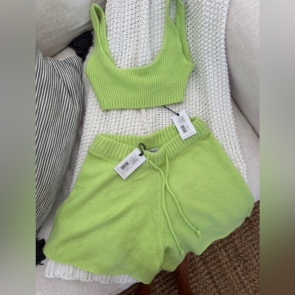 WeWoreWhat Pull On Sweater Short & Tank Set